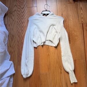 Cozy White Cropped Sweater